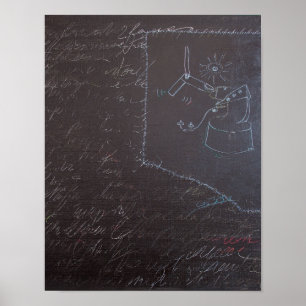 Weiße Ideen und Blackboards 1 Poster