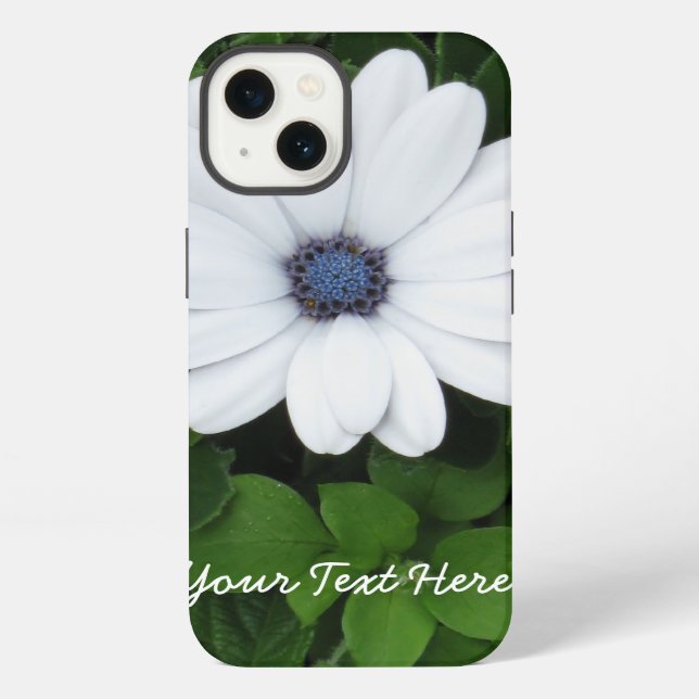 Weiße iPad-Hülle mit Blumen iPhone Hülle (Rückseite)