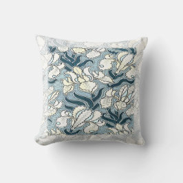 Weiße Iris Kissen/Kissen zum werfen # 3 Kissen