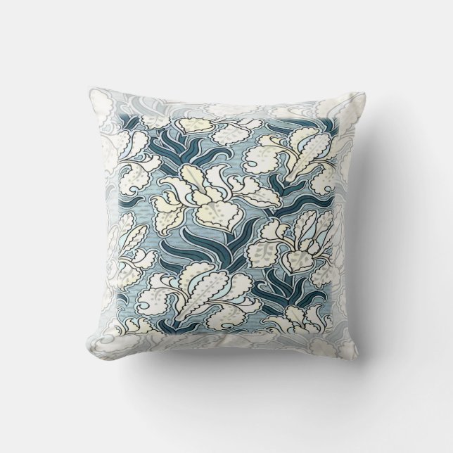 Weiße Iris Kissen/Kissen zum werfen # 3 Kissen (Vorderseite)