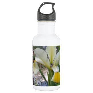 Weiße Iris und Käfer Trinkflasche