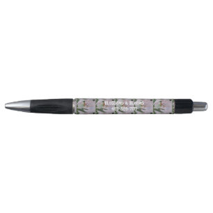 WEISSE IRIS WATERCOLOR BLUME PEN KUGELSCHREIBER