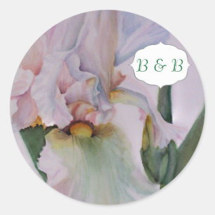 WEISSE IRIS WATERCOLOR BLUME STICKER