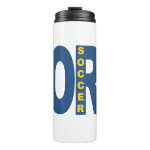 Weiße isolierflasche OREGON SOCCER Thermosbecher
