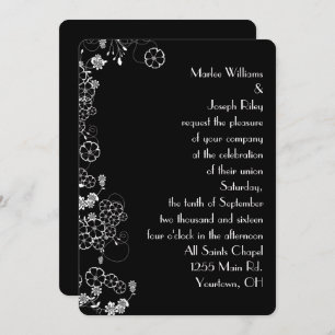 Weiße japanische Blumengrenze Einladung