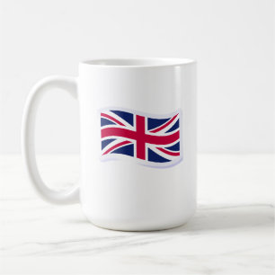 Weiße Kaffeetasse mit Union Jack