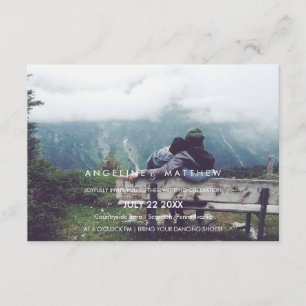  Weiße Kalligraphie  Verbleibendes Foto Hochzeit v Einladung