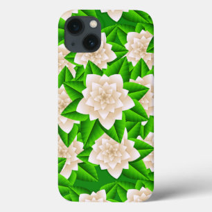 Weiße Kamelien und grüne Blätter Case-Mate iPhone Hülle
