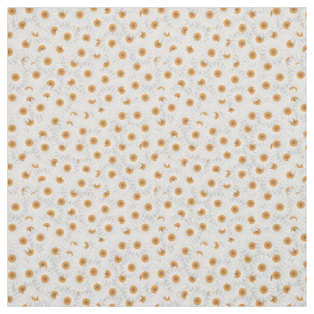 Weiße Kamille Blumenmuster Stoff (Muster)