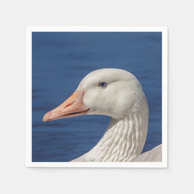 Weiße kanadische Gans Serviette (Vorderseite)