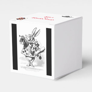 Weiße Kaninchen-Alice-im-Wunderland-Partygeschenkb Geschenkschachtel