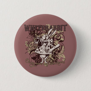 Weiße Kaninchen Carnivale Art Button