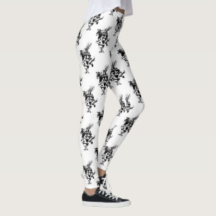 Weiße Kaninchen-Leggings Leggings