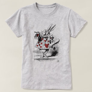 Weiße Kaninchen Rotes Herz Alice im Wunderland Vi T-Shirt