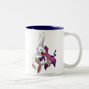 Weiße Kaninchen-Tasse Zweifarbige Tasse
