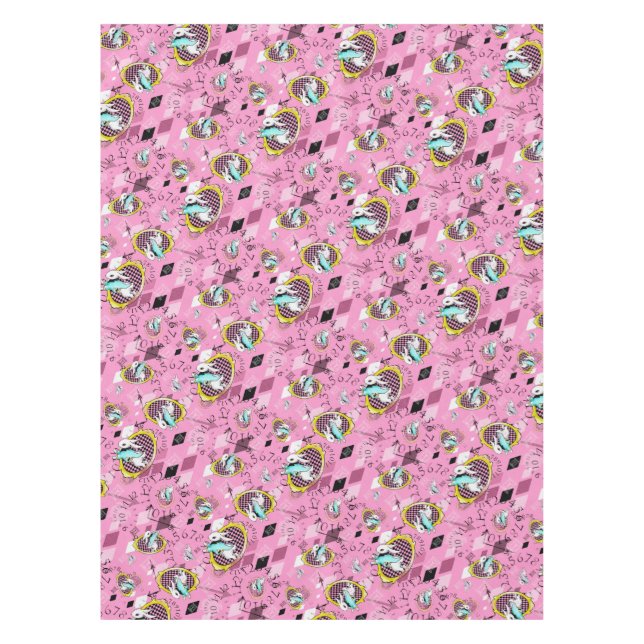 weiße Kaninchen-Tischdecke-Märchenlandtischdecke Tischdecke (Vorderseite)