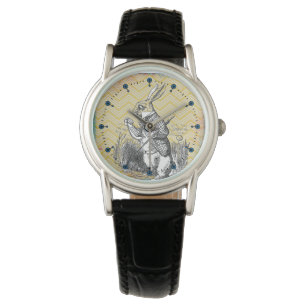 Weiße Kaninchen Zickzack Alice (in Wunderland) Armbanduhr