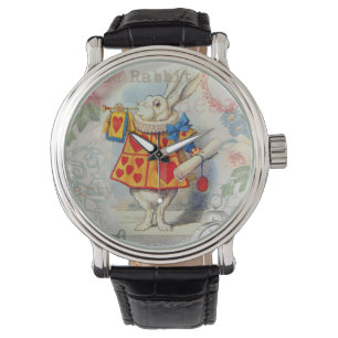 Weiße Kaninchenherzen Alice Klassiker Armbanduhr