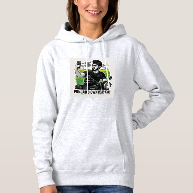 Weiße Kapuzenjacke  Hoodie (Vorderseite)