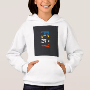 Weiße Kapuzenjacke mit Rückenprint Hoodie