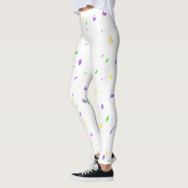 Weiße Karnevalconfetti-Leggings Leggings (Links)