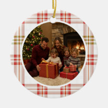 Weiße Karo-Familienweihnachten