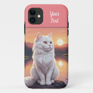 Weiße Katze am See Case-Mate iPhone Hülle