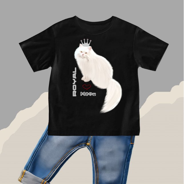 Weiße Katze Baby T-shirt (Von Creator hochgeladen)
