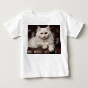 Weiße Katze Baby T-shirt