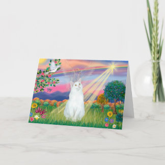 Weiße Katze - Cloud Angel Karte