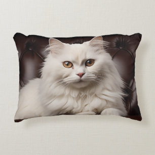 Weiße Katze Dekokissen