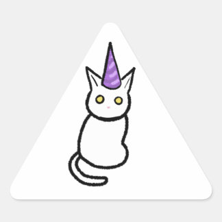 Weiße Katze Feier Aufkleber