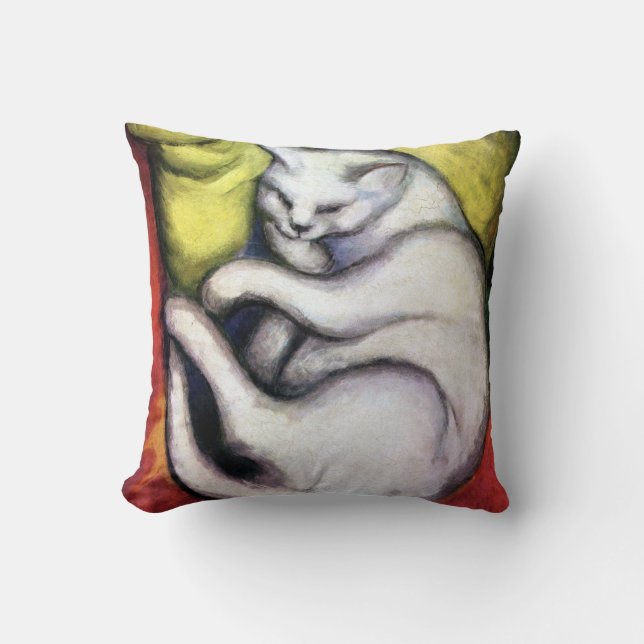 Weiße Katze, Franz Marc Kissen (Vorderseite)
