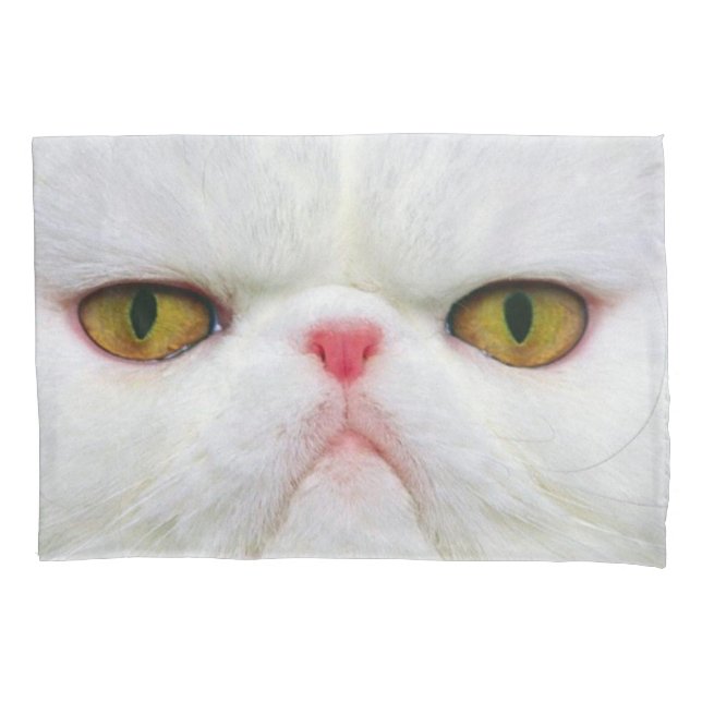Weiße Katze Kissenbezug (Vorderseite)
