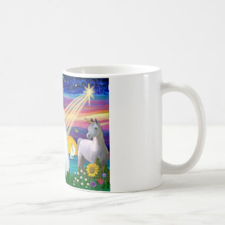 Weiße Katze - Magische Nacht Tasse