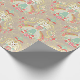 Weiße Katze Märchen Geschenkpapier