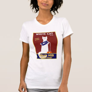 Weiße Katze Marke Vollmilch T-Shirt