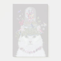 Weiße Katze mit Butterfly Bell Jar