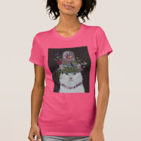 Weiße Katze mit Butterfly Bell Jar