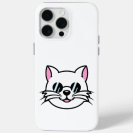 Weiße Katze mit schwarzer Brille / Sonnenbrille Case-Mate iPhone Hülle