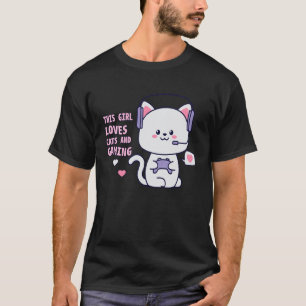 Weiße Katze Niedlich Rosa Herzen Dieses Mädchen Li T-Shirt