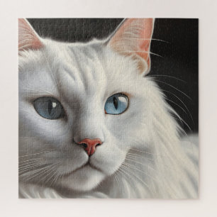 Weiße Katze Puzzle
