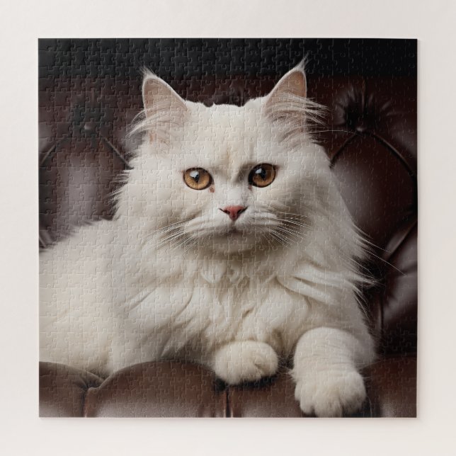 Weiße Katze Puzzle (Vertikal)