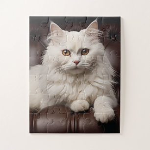 Weiße Katze Puzzle