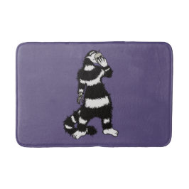 Weiße Katze Schädelmaske Whimsical Gothic Badematte