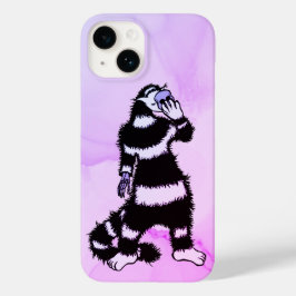 Weiße Katze Schädelmaske Whimsical Gothic Case-Mate iPhone 14 Hülle