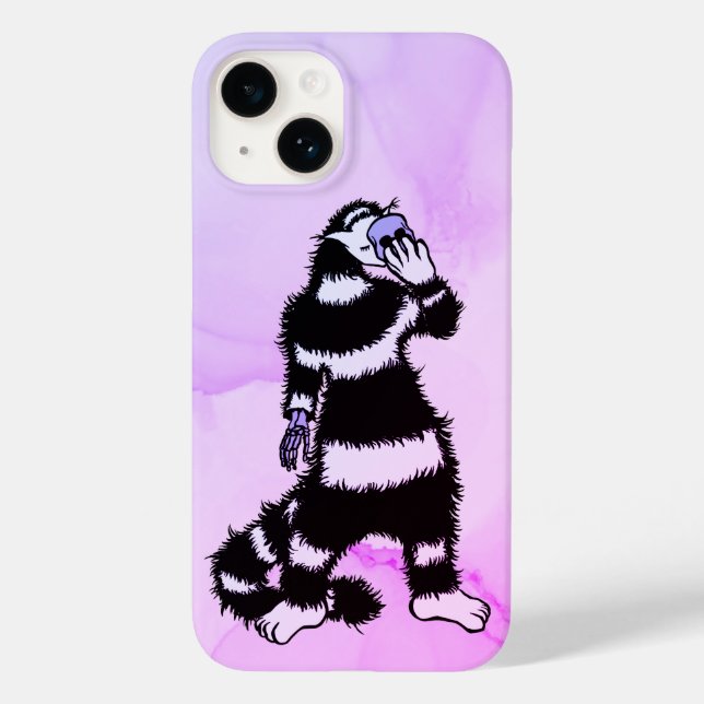 Weiße Katze Schädelmaske Whimsical Gothic Case-Mate iPhone Hülle (Rückseite)