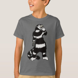 Weiße Katze Schädelmaske Whimsical Gothic T-Shirt