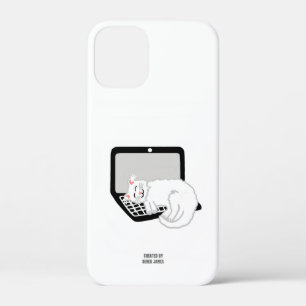Weiße Katze Schlafen auf Laptop Apple iPhone 12 Mi Case-Mate iPhone Hülle