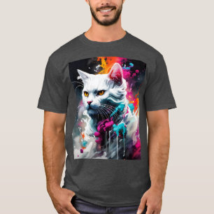 weiße Katze T-Shirt